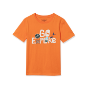 Boys Short Sleeve Graphic T-Shirt - VIVID ORANGE