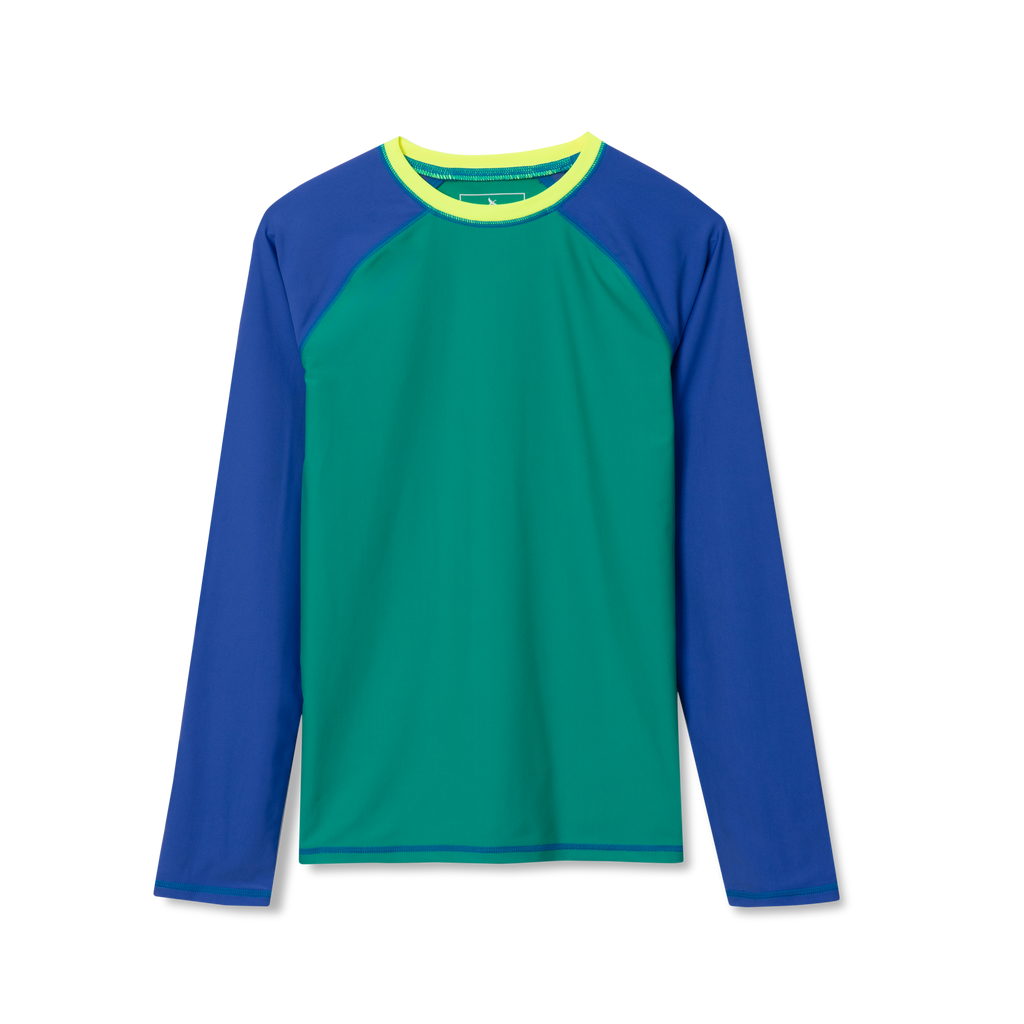 Boys Sea Spray Colorblock LS Rashguard