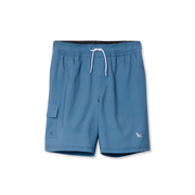Boys Sea Spray Solid Comfort Liner Swim Shorts - CORONET BLUE