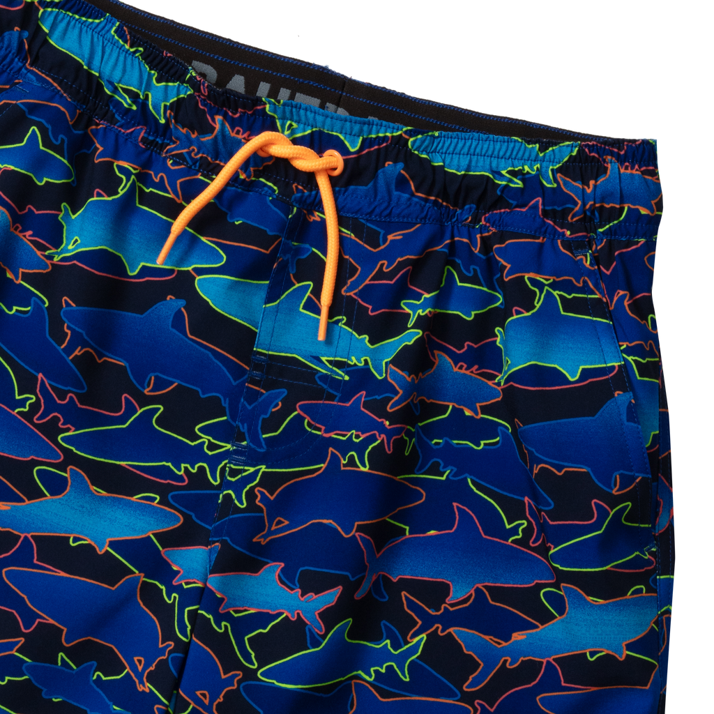 Boys Sea Spray Printed Comfort Liner Swim Shorts