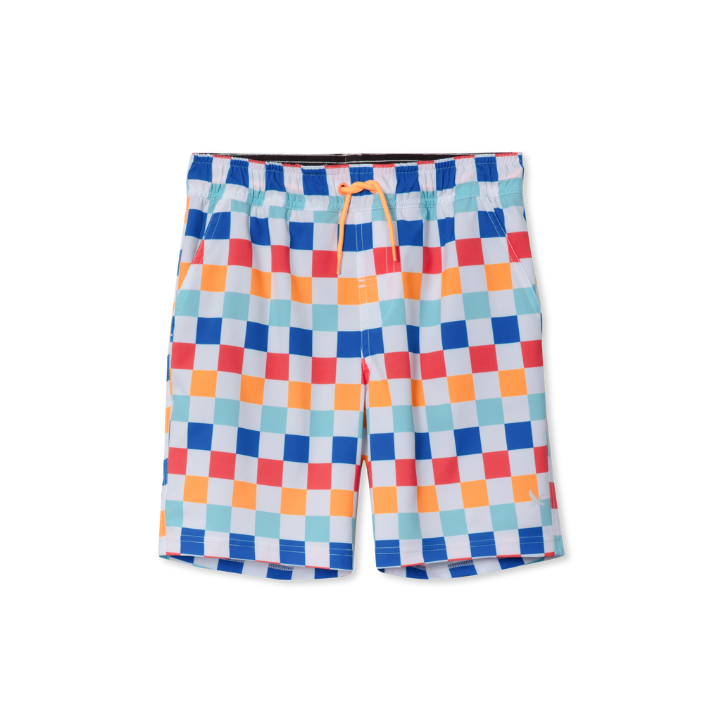 Boys Sea Spray Printed Comfort Liner Swim Shorts
