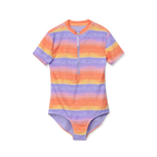 Girls Sea Spray SS One PC Zip Front Swimsuit