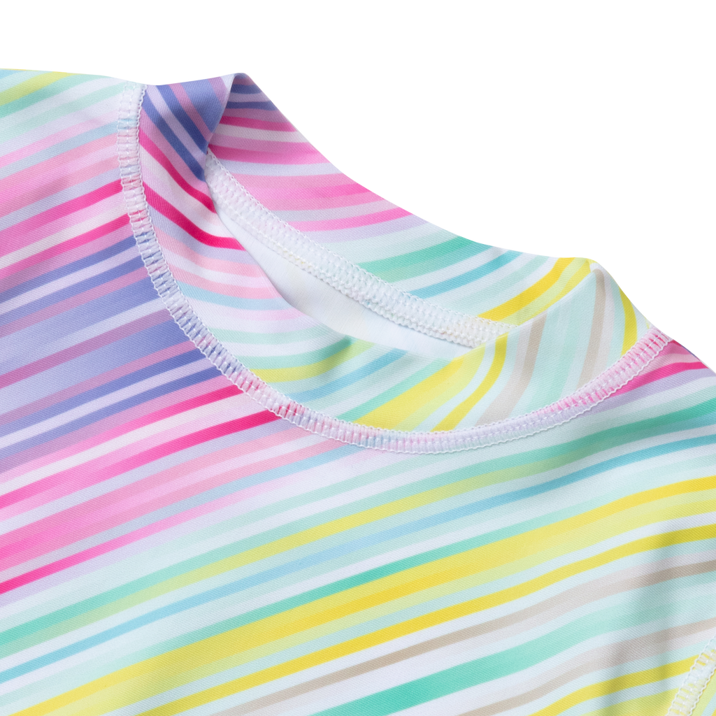 Girls Sea Spray 3 PC Short Sleeve Swim Set