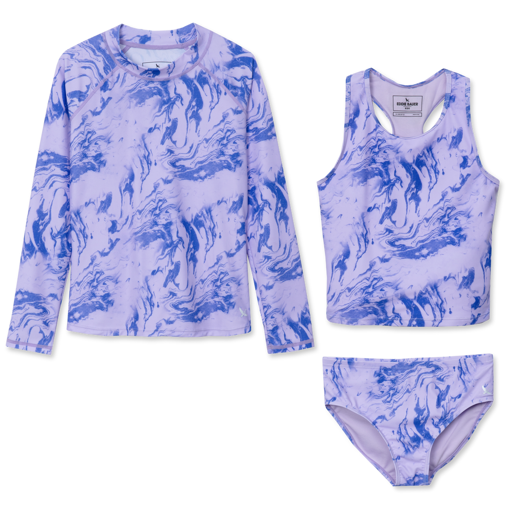 Girls Sea Spray 3 PC LS Swim Set