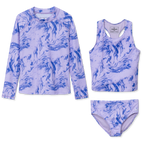 Girls Sea Spray 3 PC LS Swim Set