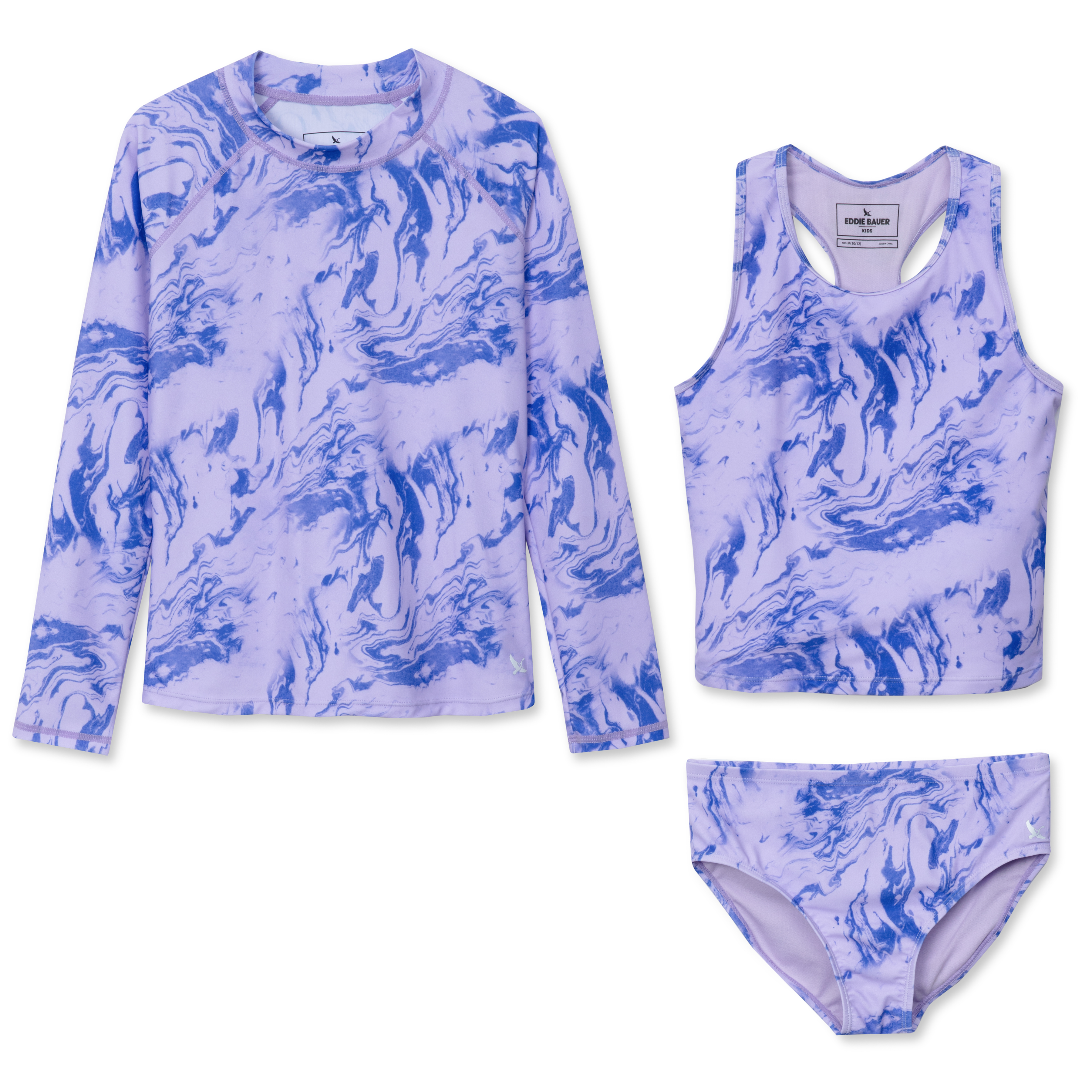 Girls Sea Spray 3 PC LS Swim Set