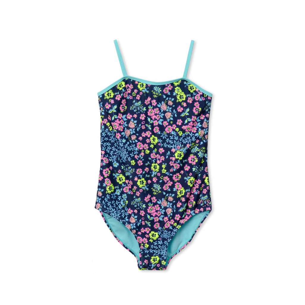 Girls Sea Spray Printed Swimsuit