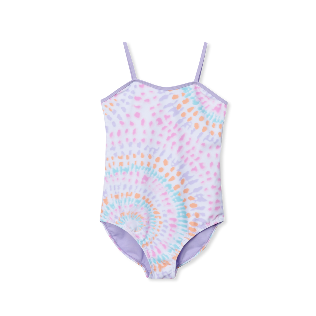 Girls Sea Spray Printed Swimsuit