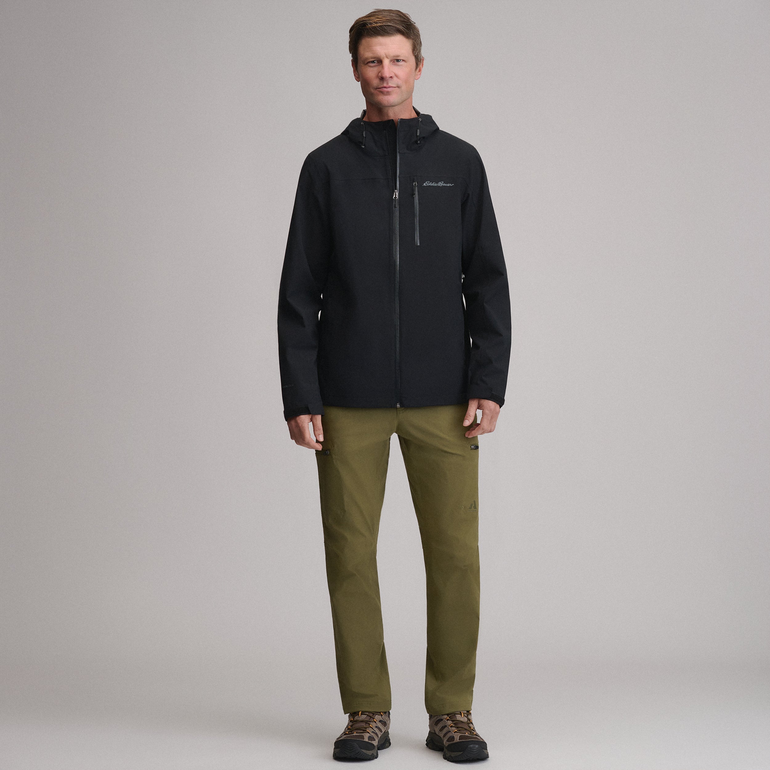 Men's Cloud Cap Waterproof Stretch Hooded Rain Jacket