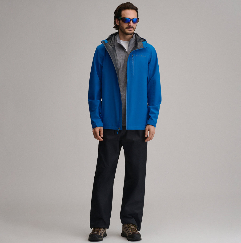 Men's Cloud Cap Waterproof Stretch Hooded Rain Jacket