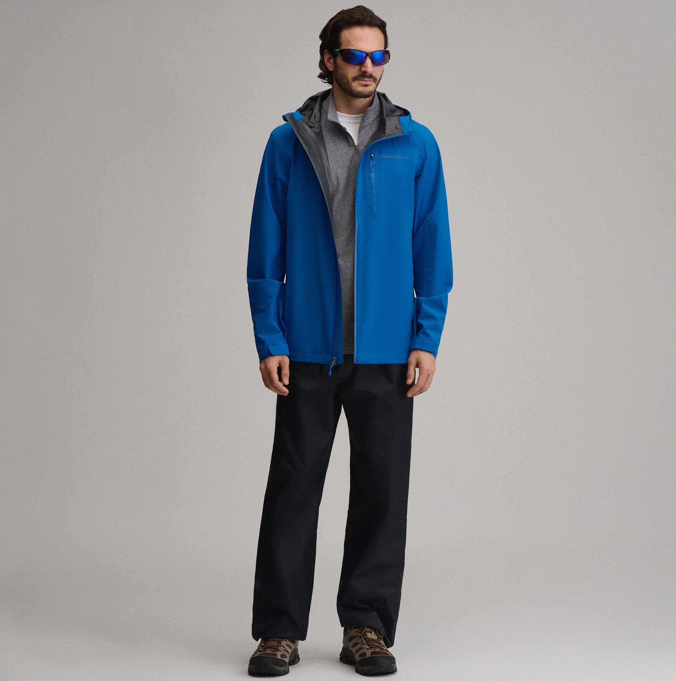 Men's Cloud Cap Waterproof Stretch Hooded Rain Jacket