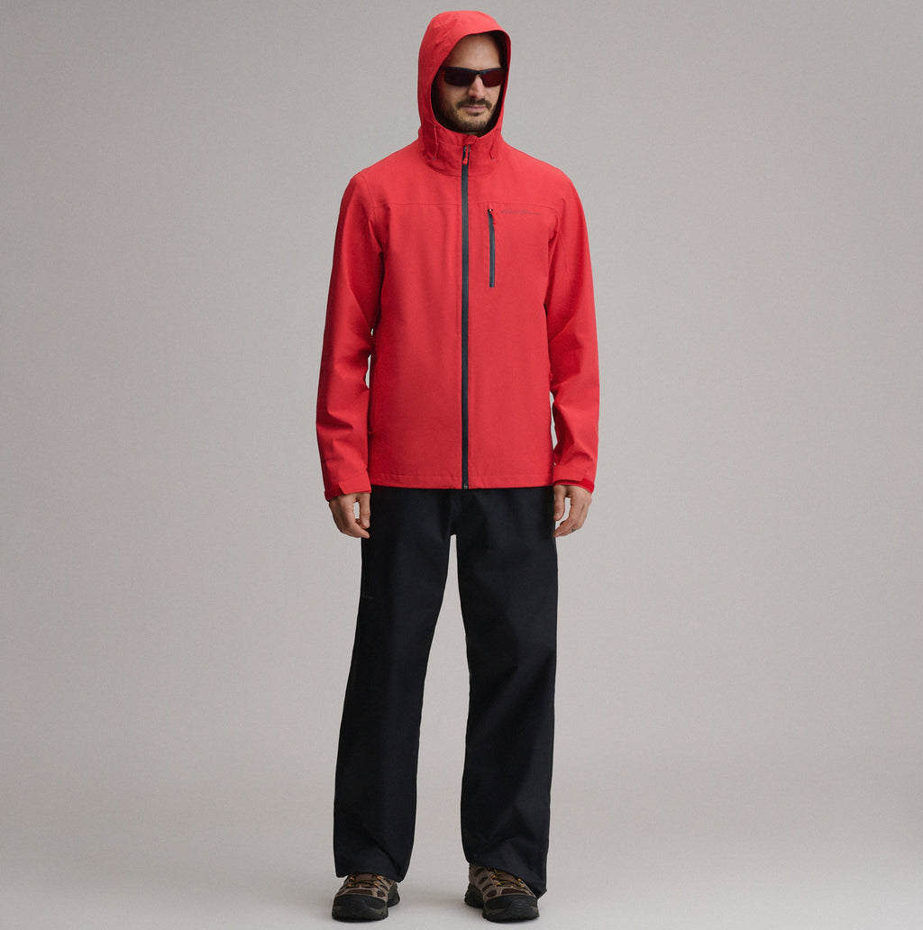 Men's Cloud Cap Waterproof Stretch Hooded Rain Jacket