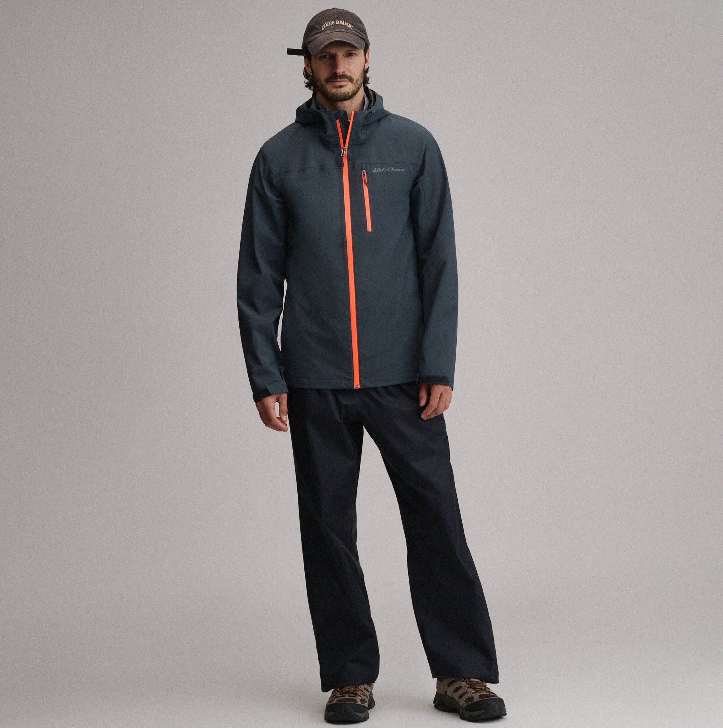 Men's Cloud Cap Waterproof Stretch Hooded Rain Jacket