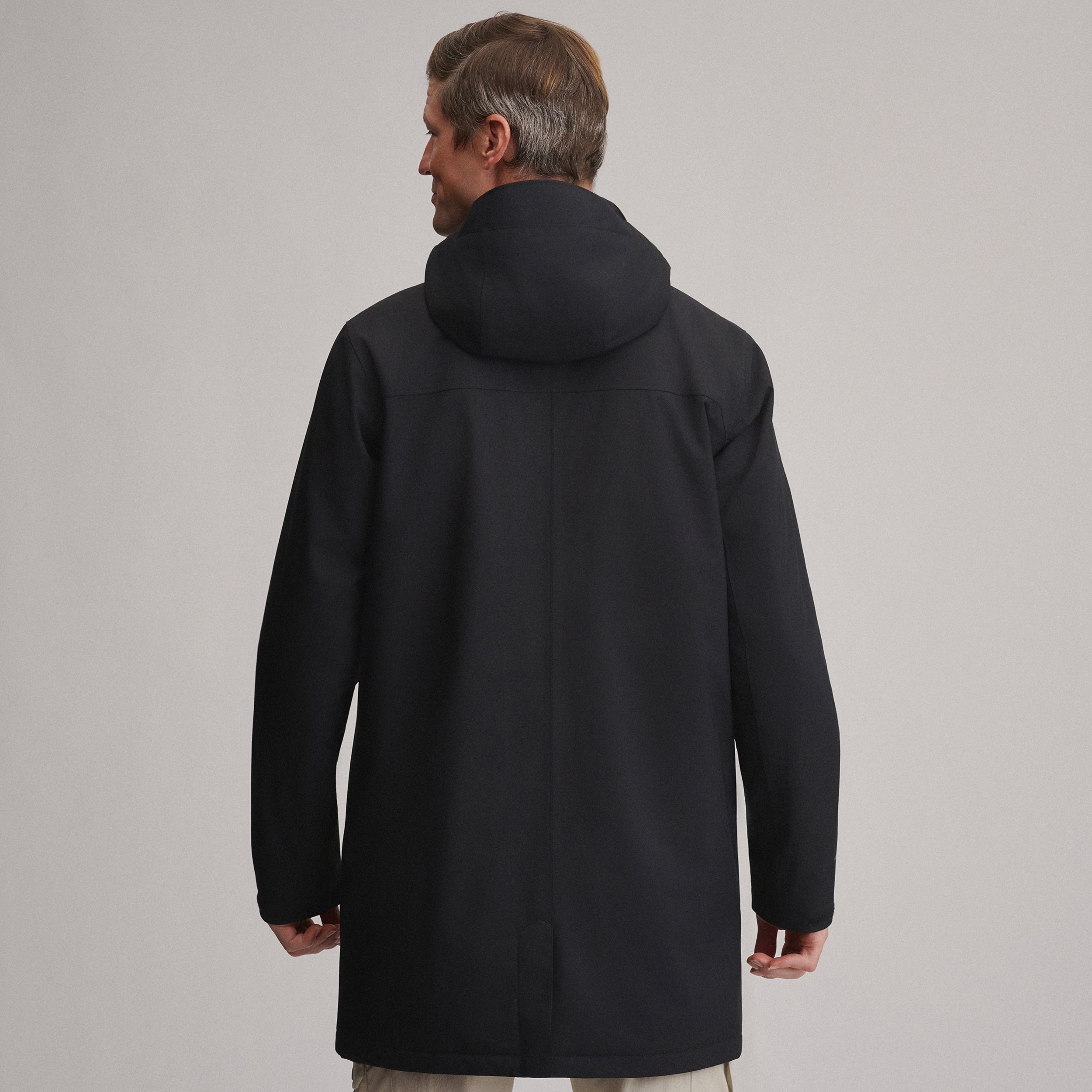 Men's Mainstay Insulated Waterproof Hooded Trench Coat