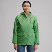 Women's Charly Waterproof Hooded Rain Jacket - Light Moss