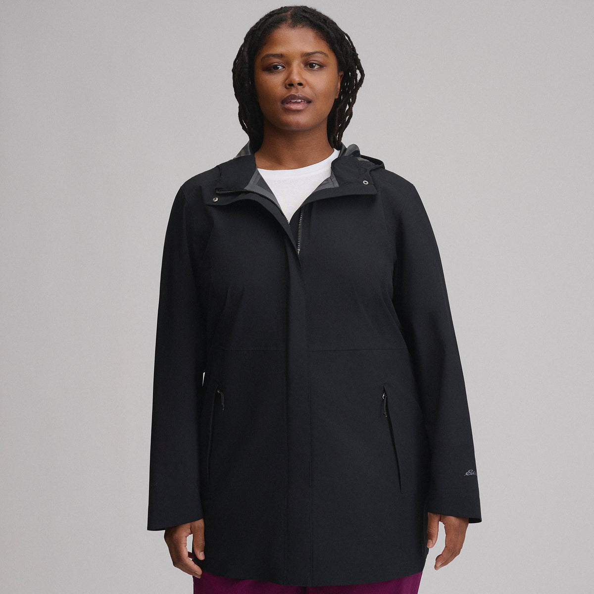 Women's Cloud Cap Waterproof Stretch Hooded Rain Parka