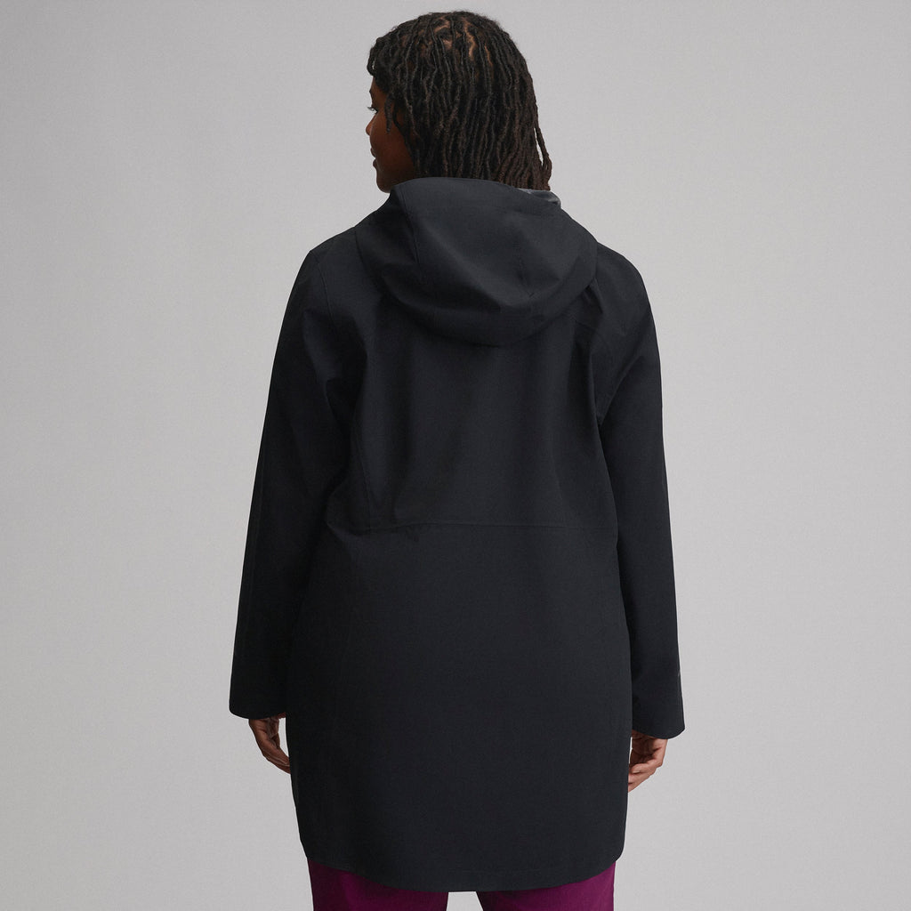 Women's Cloud Cap Waterproof Stretch Hooded Rain Parka