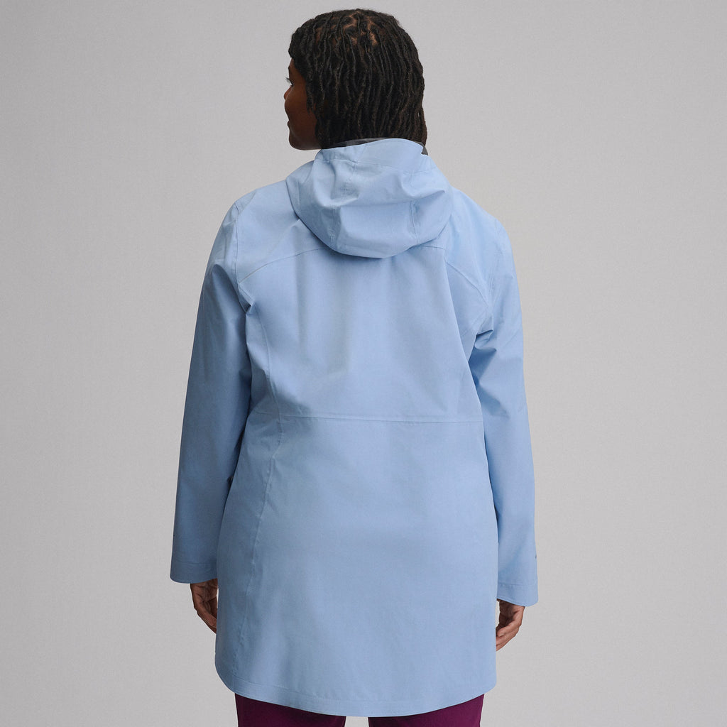 Women's Cloud Cap Waterproof Stretch Hooded Rain Parka