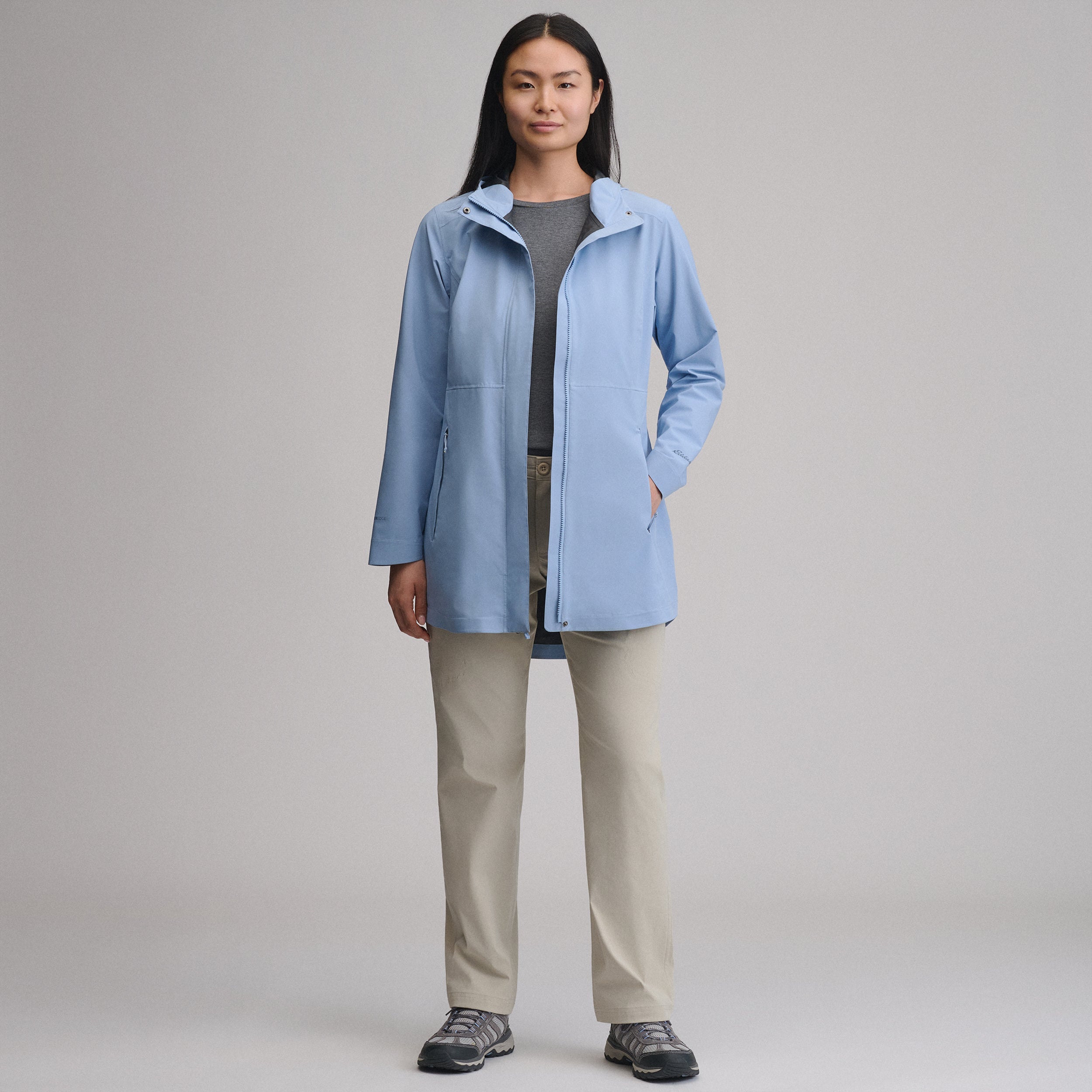 Women's Cloud Cap Waterproof Stretch Hooded Rain Parka