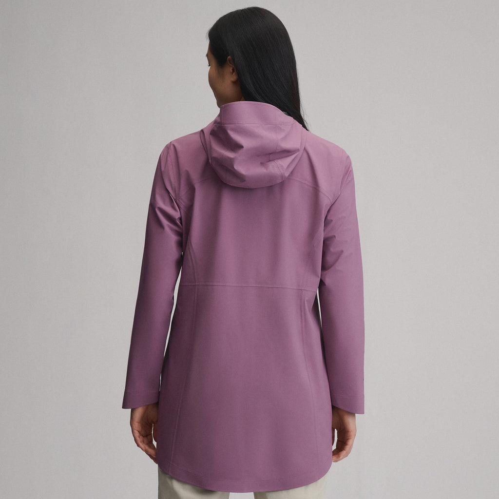 Women's Cloud Cap Waterproof Stretch Hooded Rain Parka