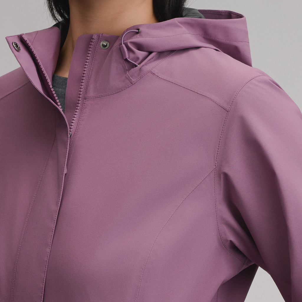 Women's Cloud Cap Waterproof Stretch Hooded Rain Parka