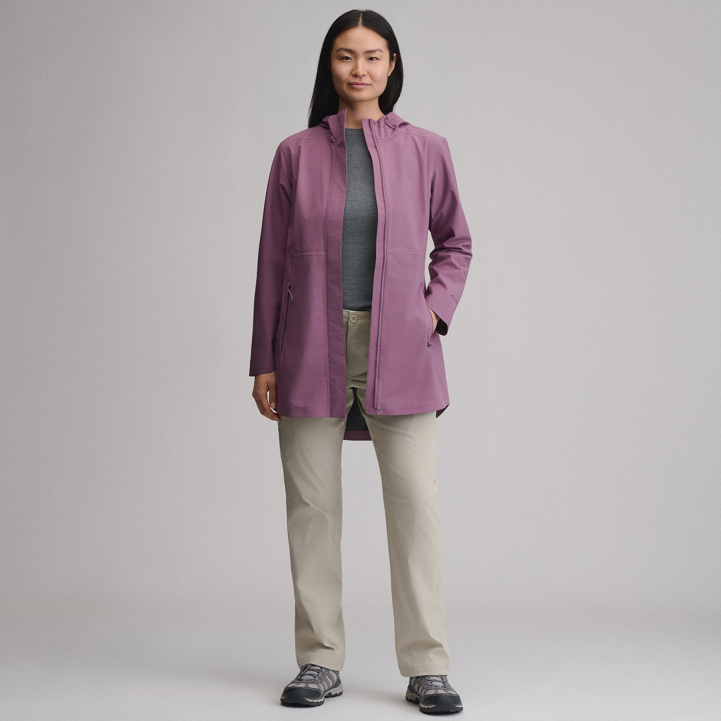 Women's Cloud Cap Waterproof Stretch Hooded Rain Parka
