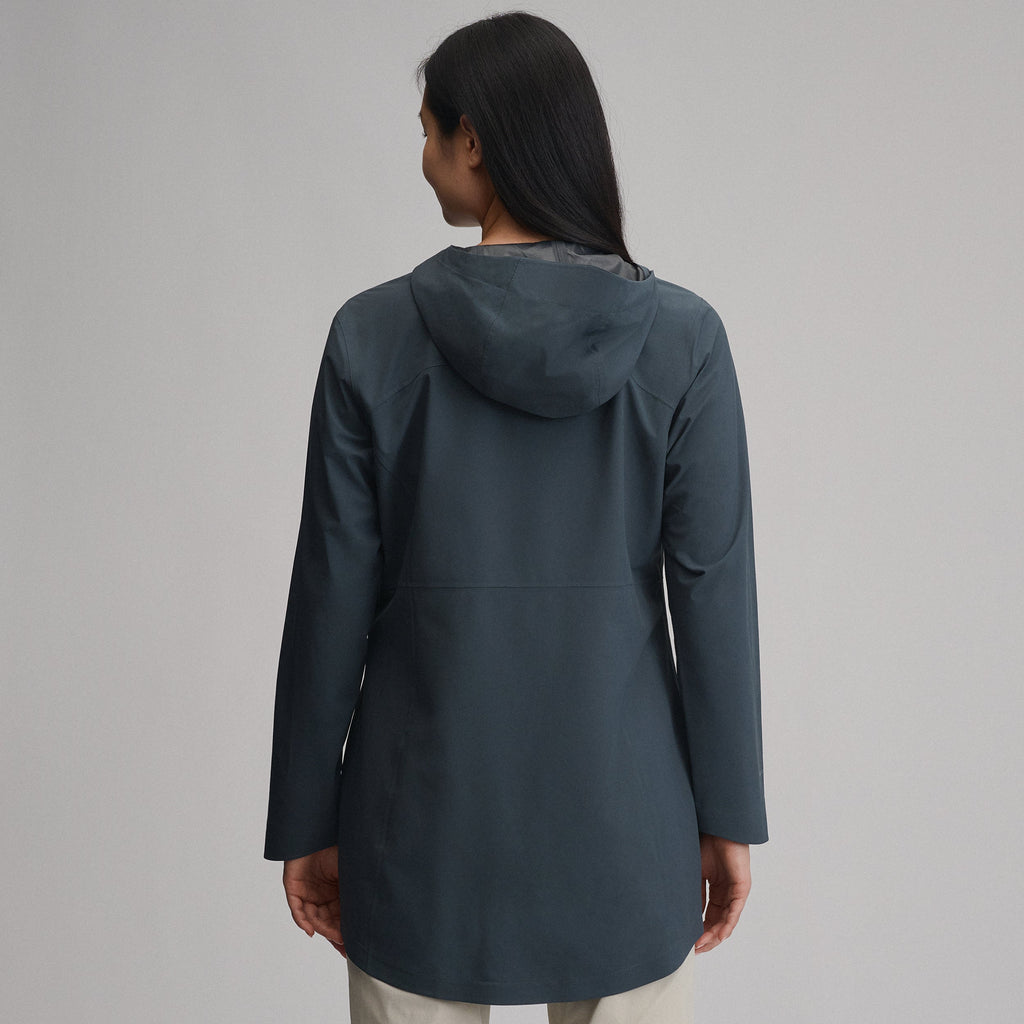 Women's Cloud Cap Waterproof Stretch Hooded Rain Parka