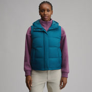 Women's Ketchum Short Down Hooded Vest - Meridian Blue