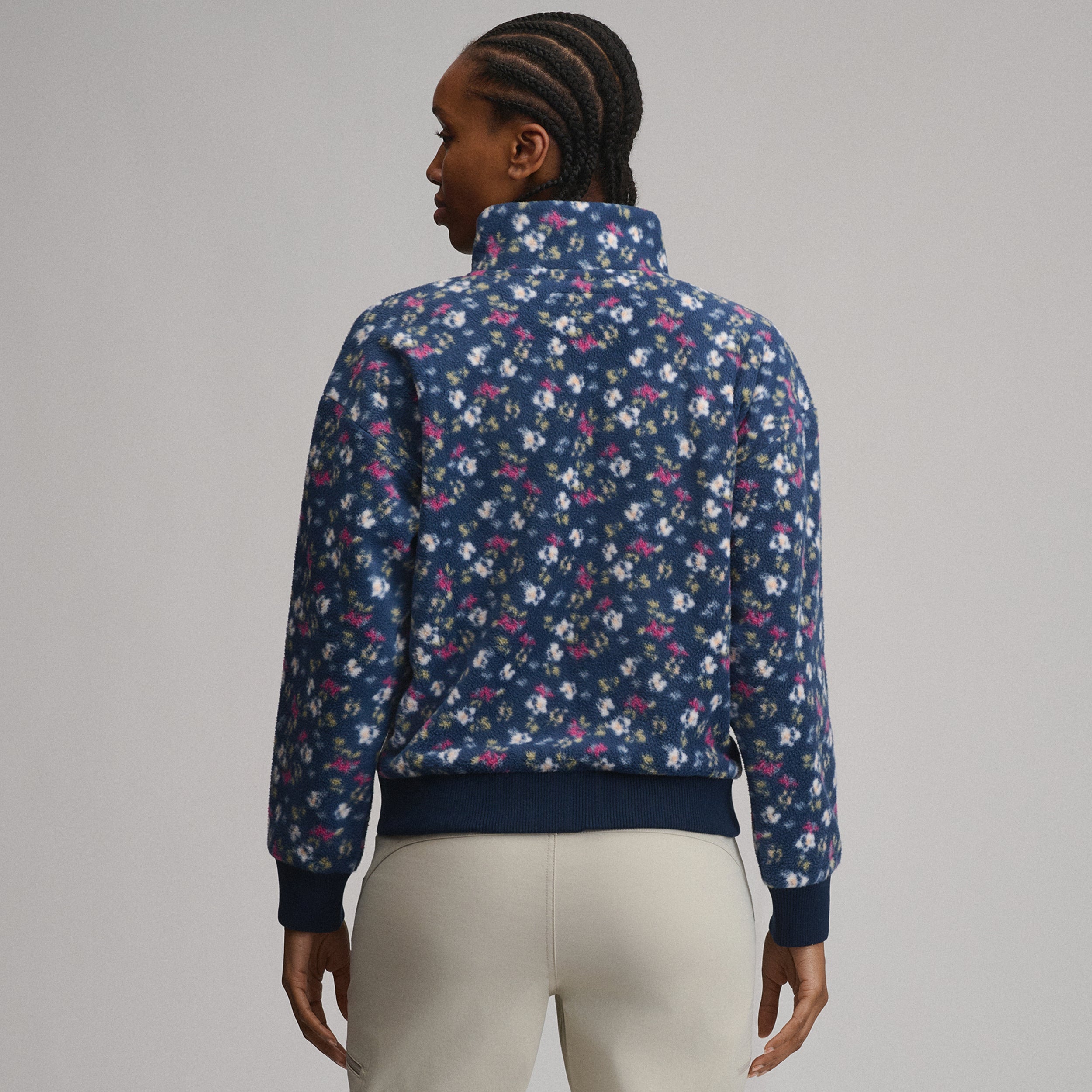 Women's Authentic Outdoor Fleece 1/4-Zip Mock Pullover - Print