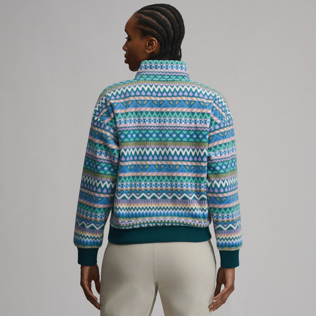Women's Authentic Outdoor Fleece 1/4-Zip Mock Pullover - Print
