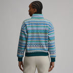 Women's Authentic Outdoor Fleece 1/4-Zip Mock Pullover - Print