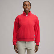 Women's Authentic Outdoor Fleece 1/4-Zip Mock Pullover - Cayenne