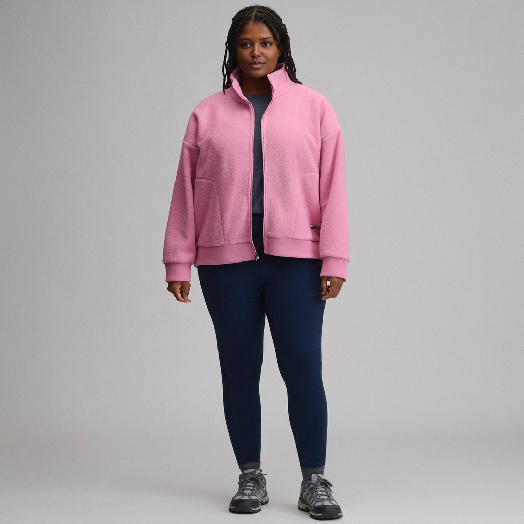 Women's Authentic Outdoor Full-Zip Fleece Mock Pullover