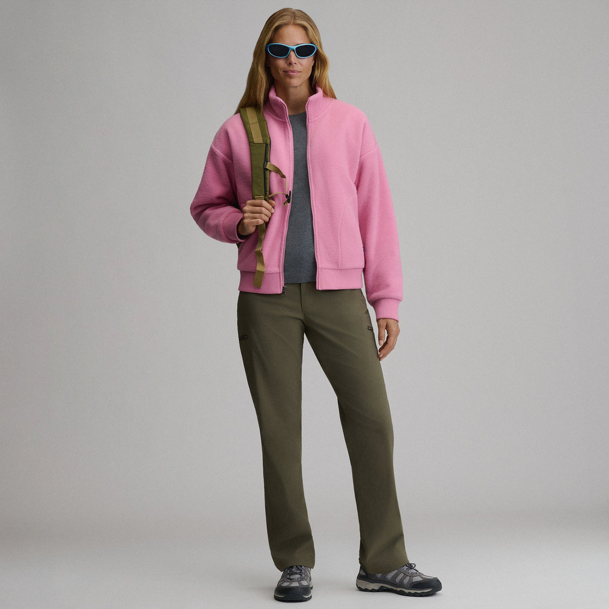Women's Authentic Outdoor Full-Zip Fleece Mock Pullover