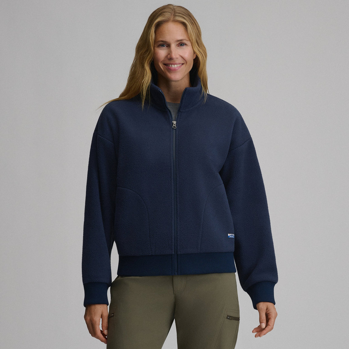 Women's Authentic Outdoor Full-Zip Fleece Mock Pullover