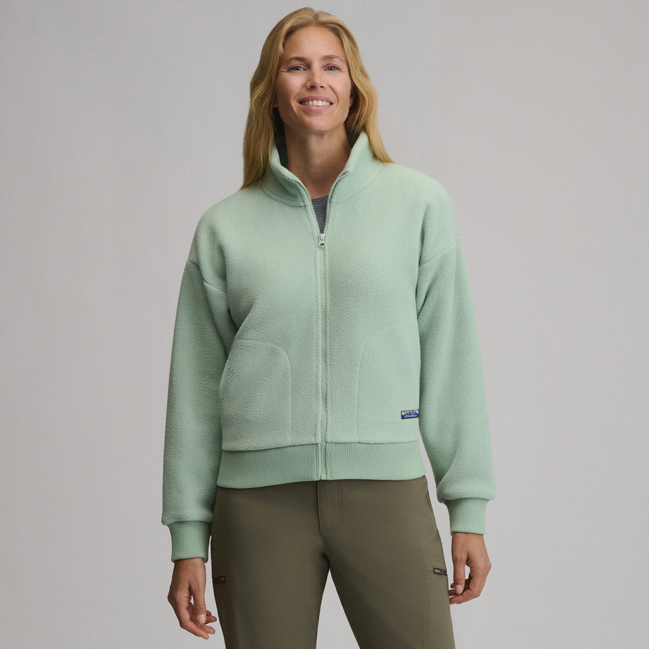 Women's Authentic Outdoor Full-Zip Fleece Mock Pullover