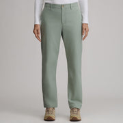 Women's Flannel Lined Cotton Pants - Sage