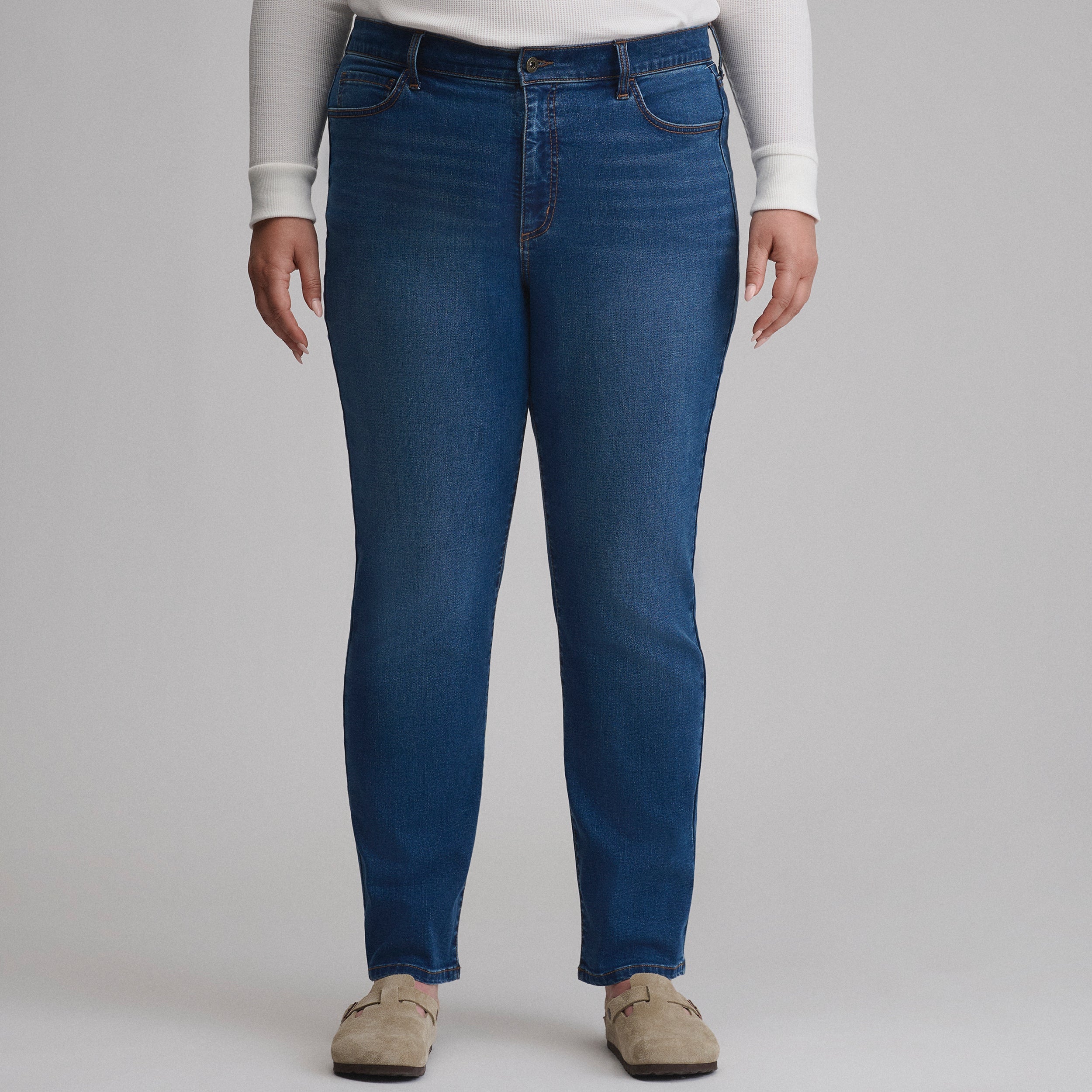 Women's Venture Stretch High-Rise Straight Leg Jeans
