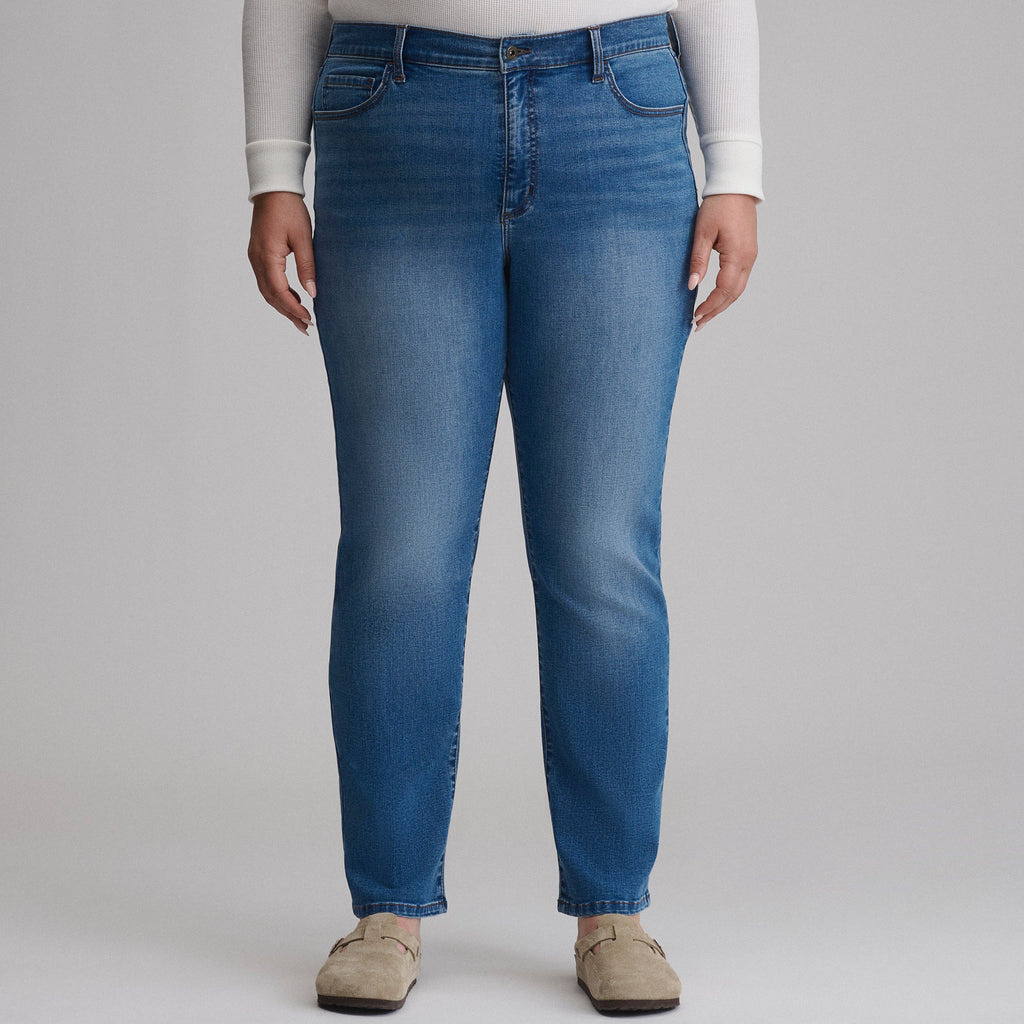Women's Venture Stretch High-Rise Straight Leg Jeans