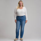 Women's Venture Stretch High-Rise Straight Leg Jeans