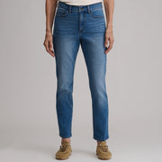 Women's Venture Stretch High-Rise Straight Leg Jeans - Misty Blue