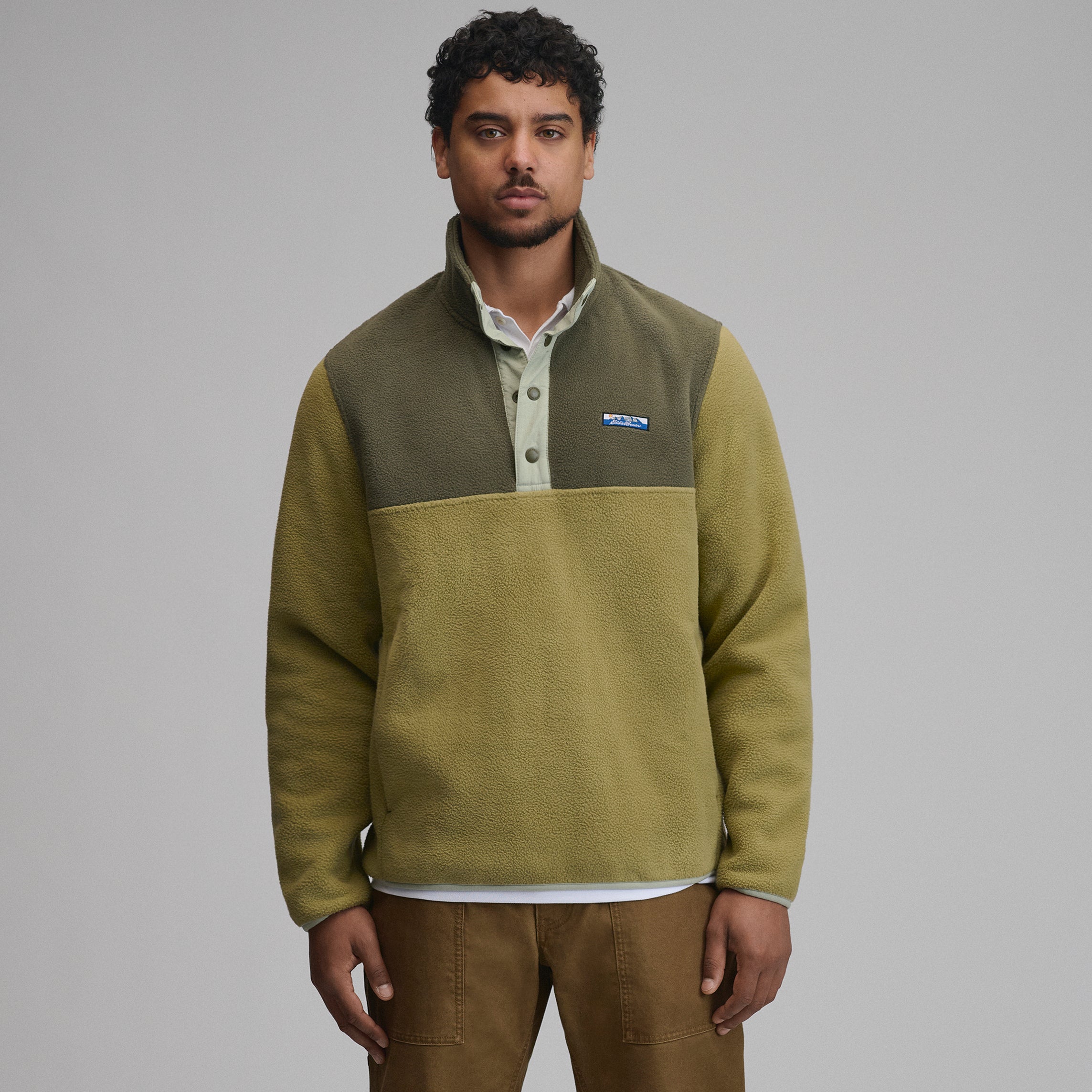 Men's Authentic Outdoor Fleece Snap-Mock Pullover