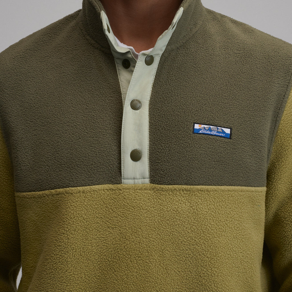 Men's Authentic Outdoor Fleece Snap-Mock Pullover