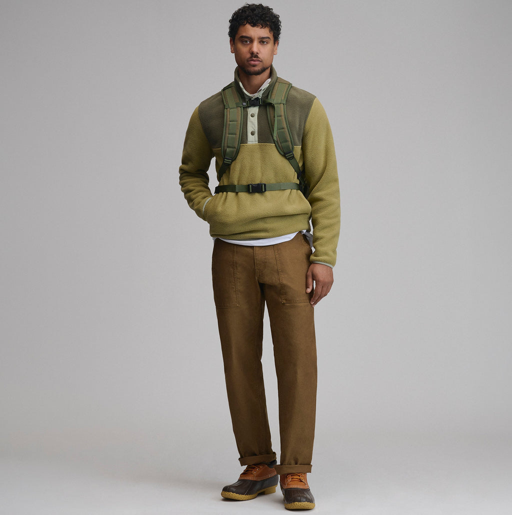 Men's Authentic Outdoor Fleece Snap-Mock Pullover