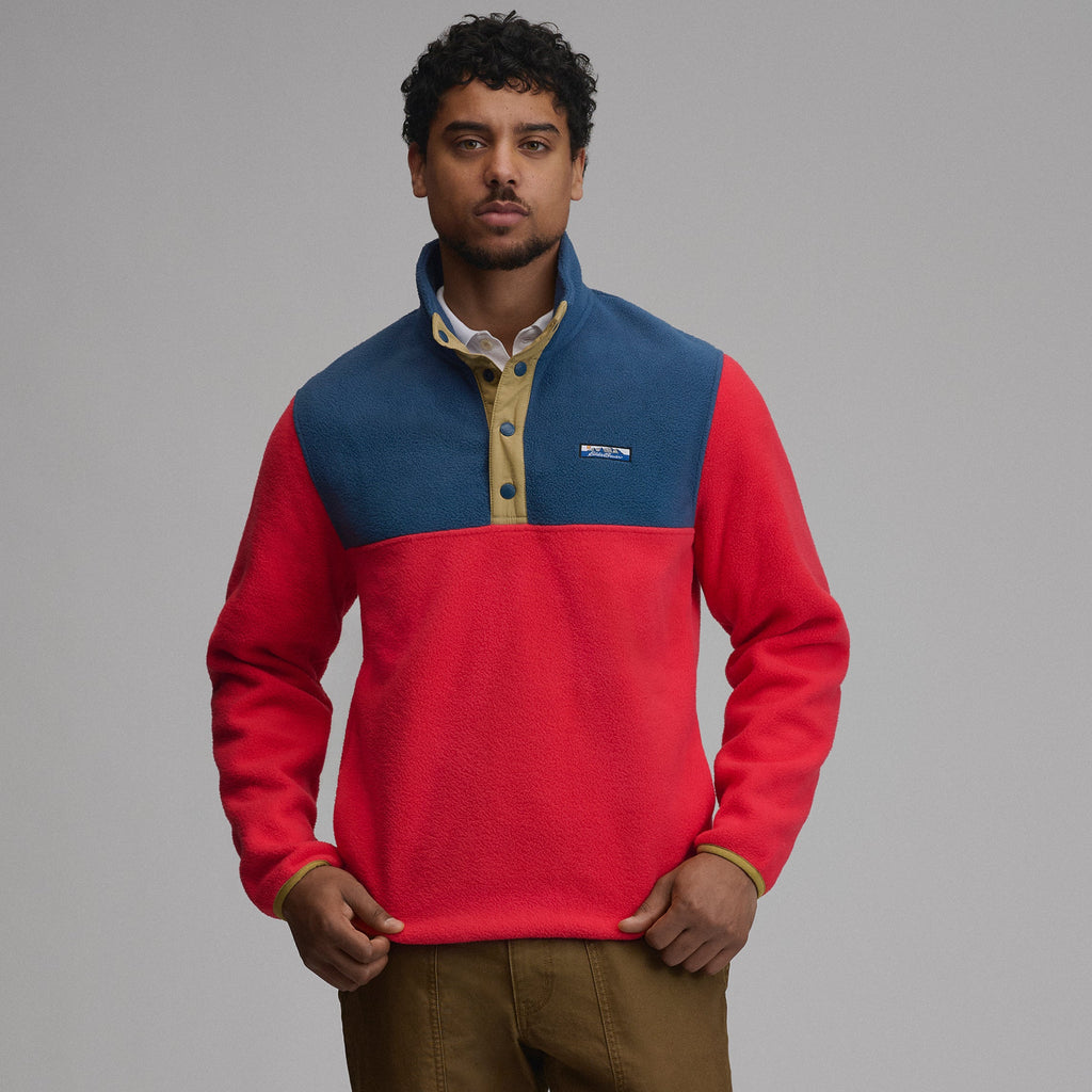 Men's Authentic Outdoor Fleece Snap-Mock Pullover