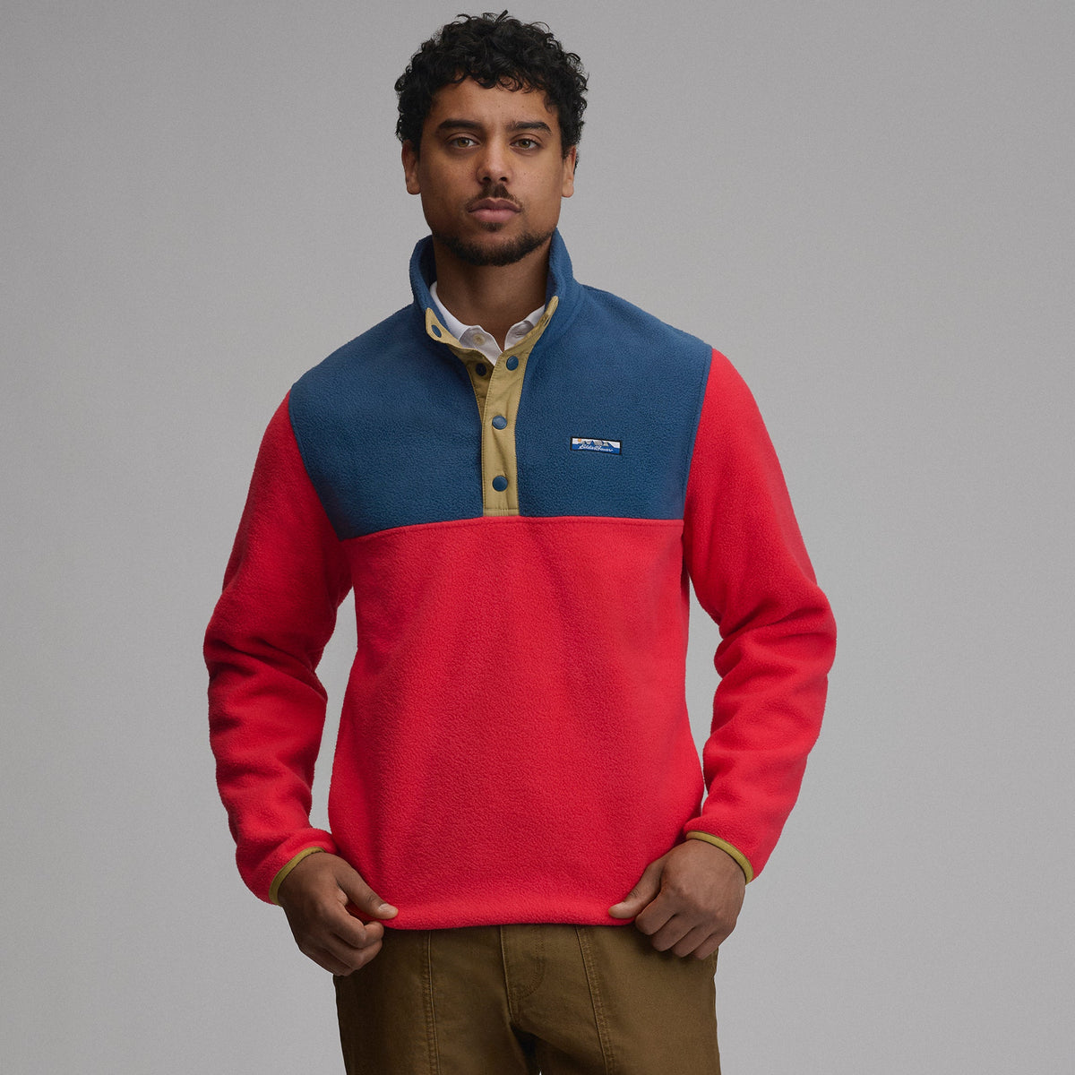 Men's Authentic Outdoor Fleece Snap-Mock Pullover