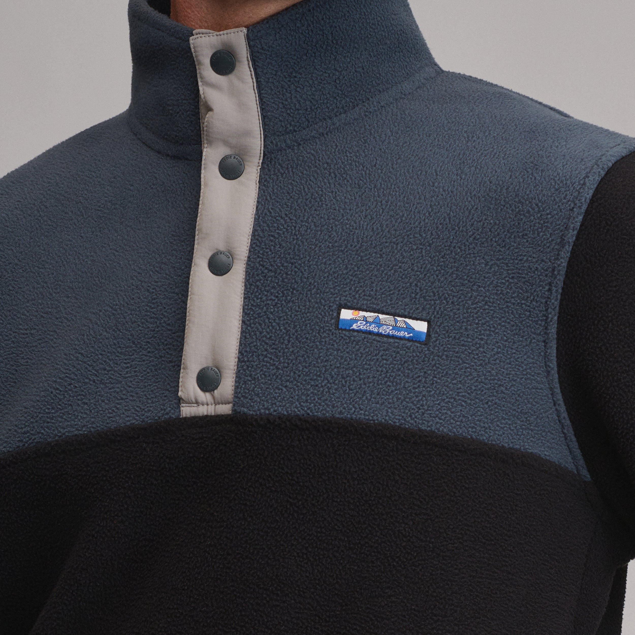 Men's Authentic Outdoor Fleece Snap-Mock Pullover