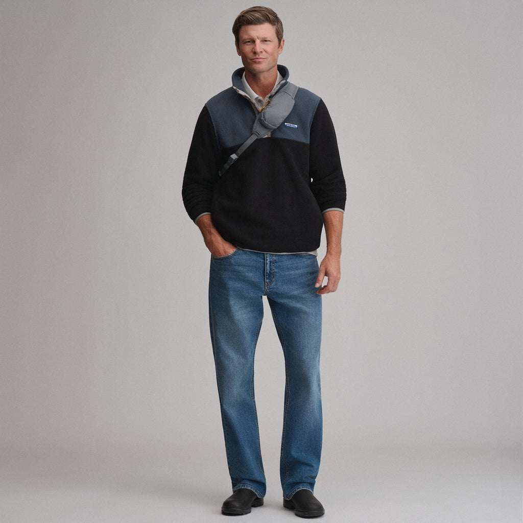 Men's Authentic Outdoor Fleece Snap-Mock Pullover