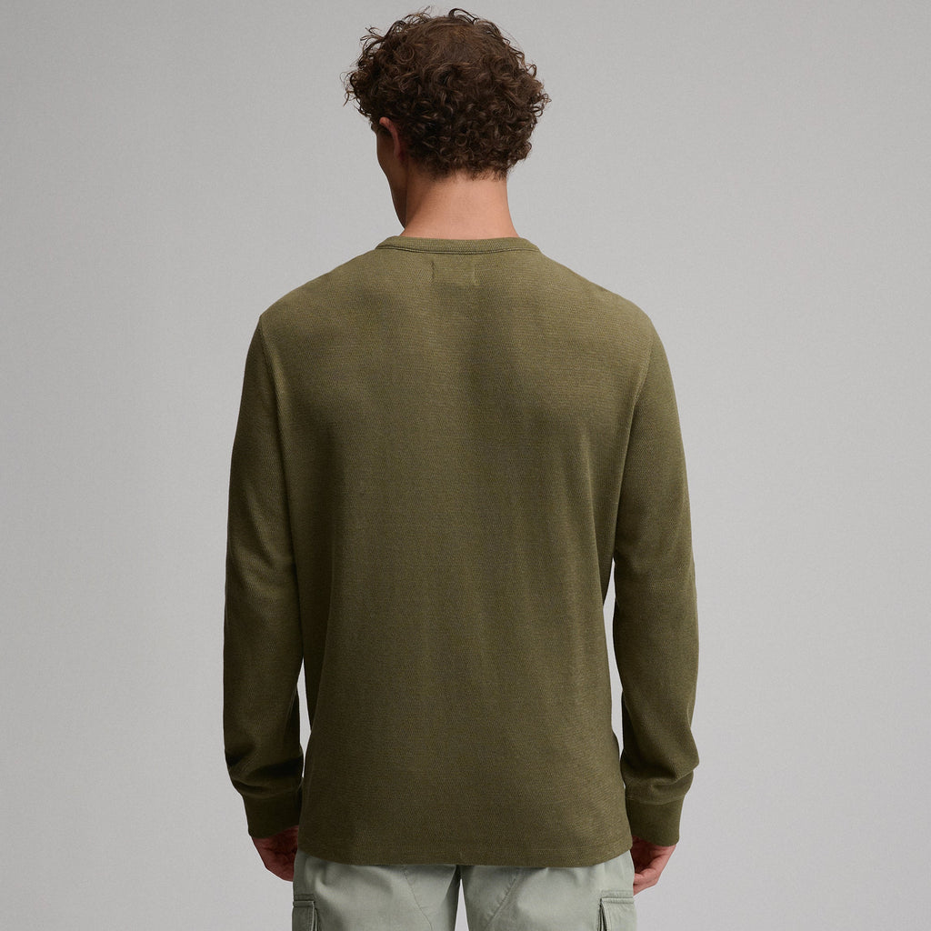 Men's Birds Eye Long-Sleeve Thermal Henley
