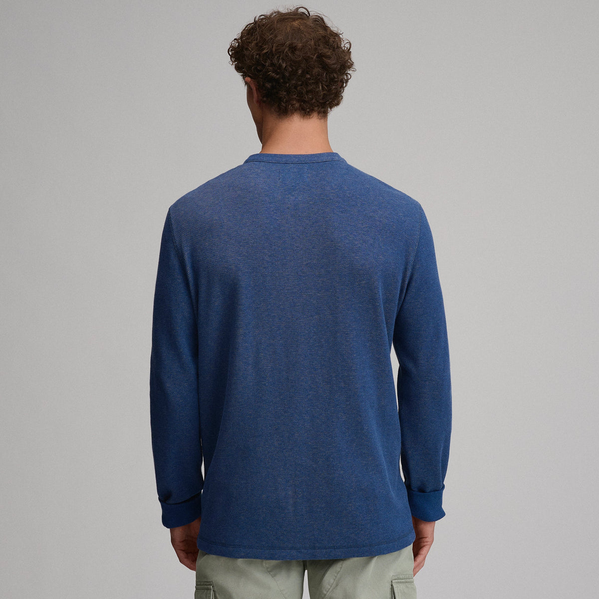 Men's Birds Eye Long-Sleeve Thermal Henley